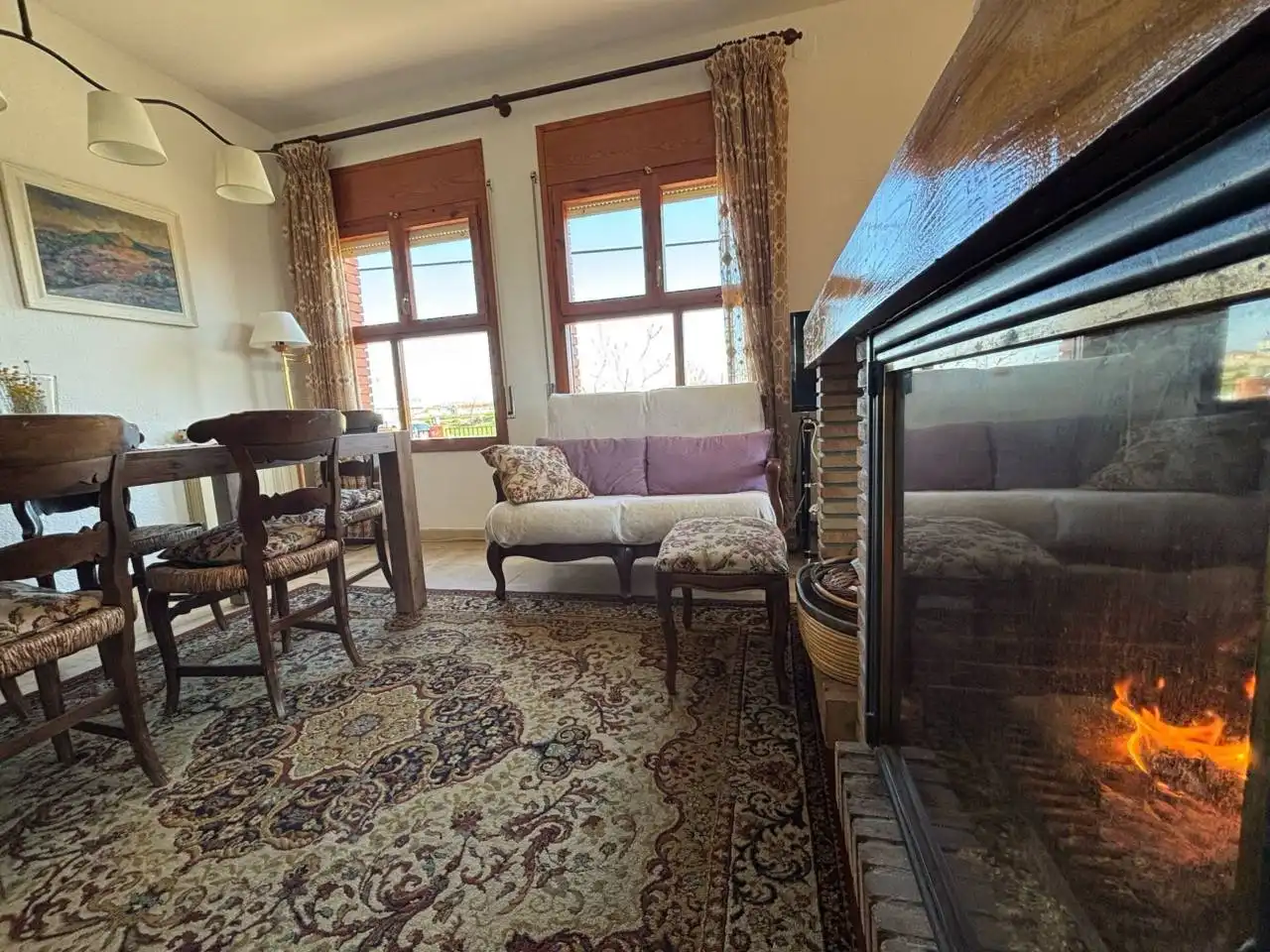 Sala d'estar de Casa o xalet en venda en Santa Coloma de Queralt amb Calefacció, Jardí privat i Terrassa