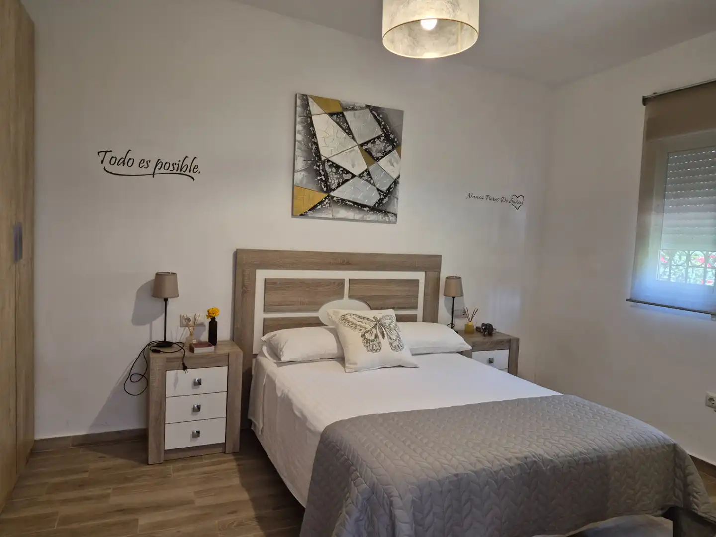Schlafzimmer von Haus oder Chalet zur Miete in Alcalá de Guadaira mit Klimaanlage, Heizung und Schwimmbad