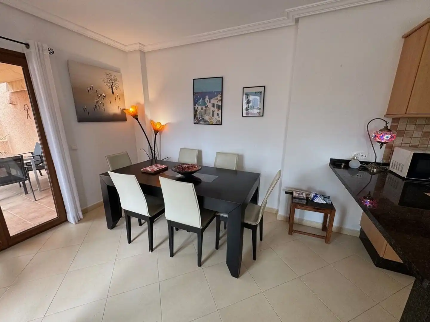 Esszimmer von Einfamilien-Reihenhaus zum Verkauf in Turre mit Klimaanlage, Heizung und Terrasse
