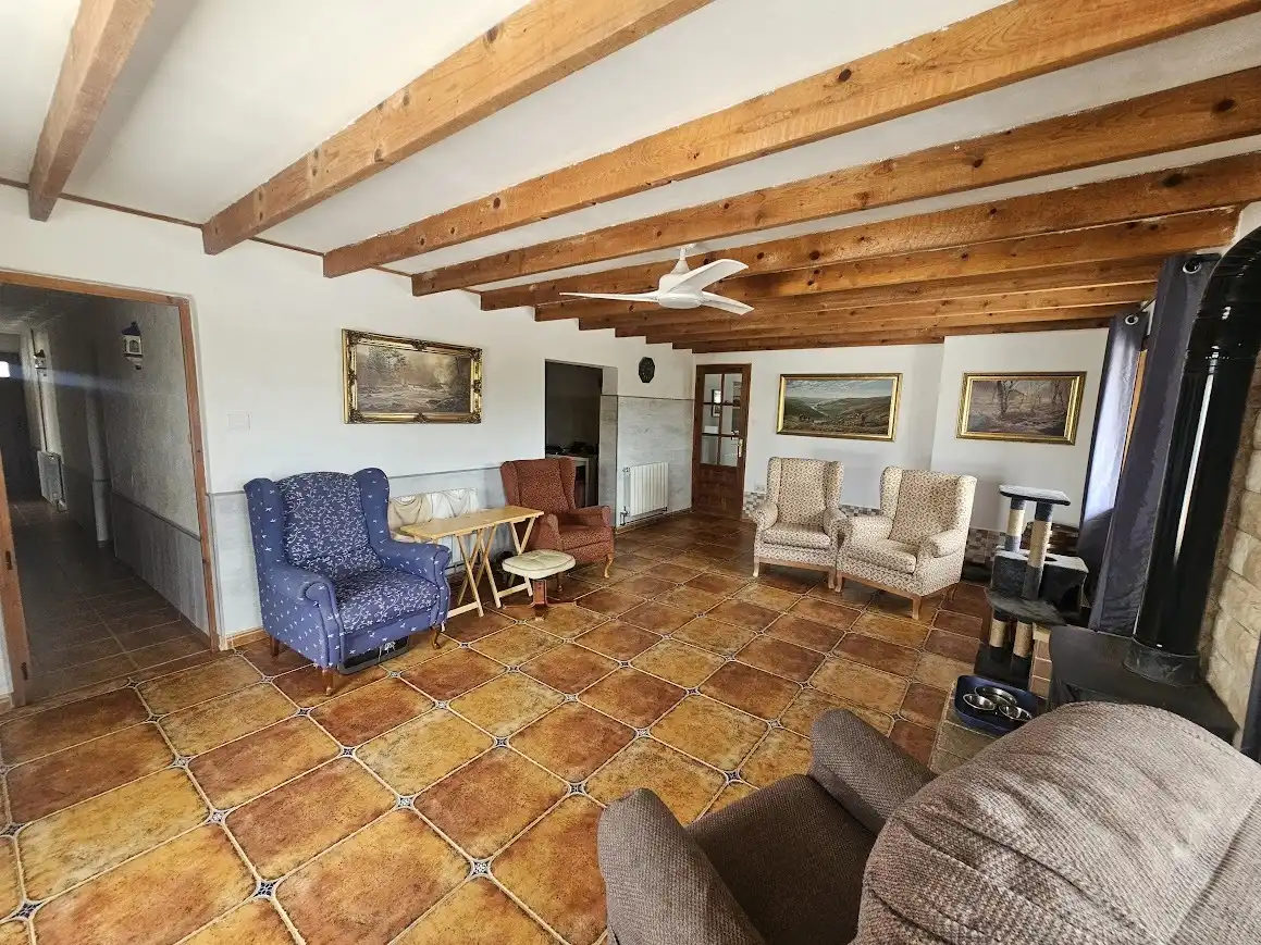 Sala de estar de Finca rústica en venta en Villena con Piscina