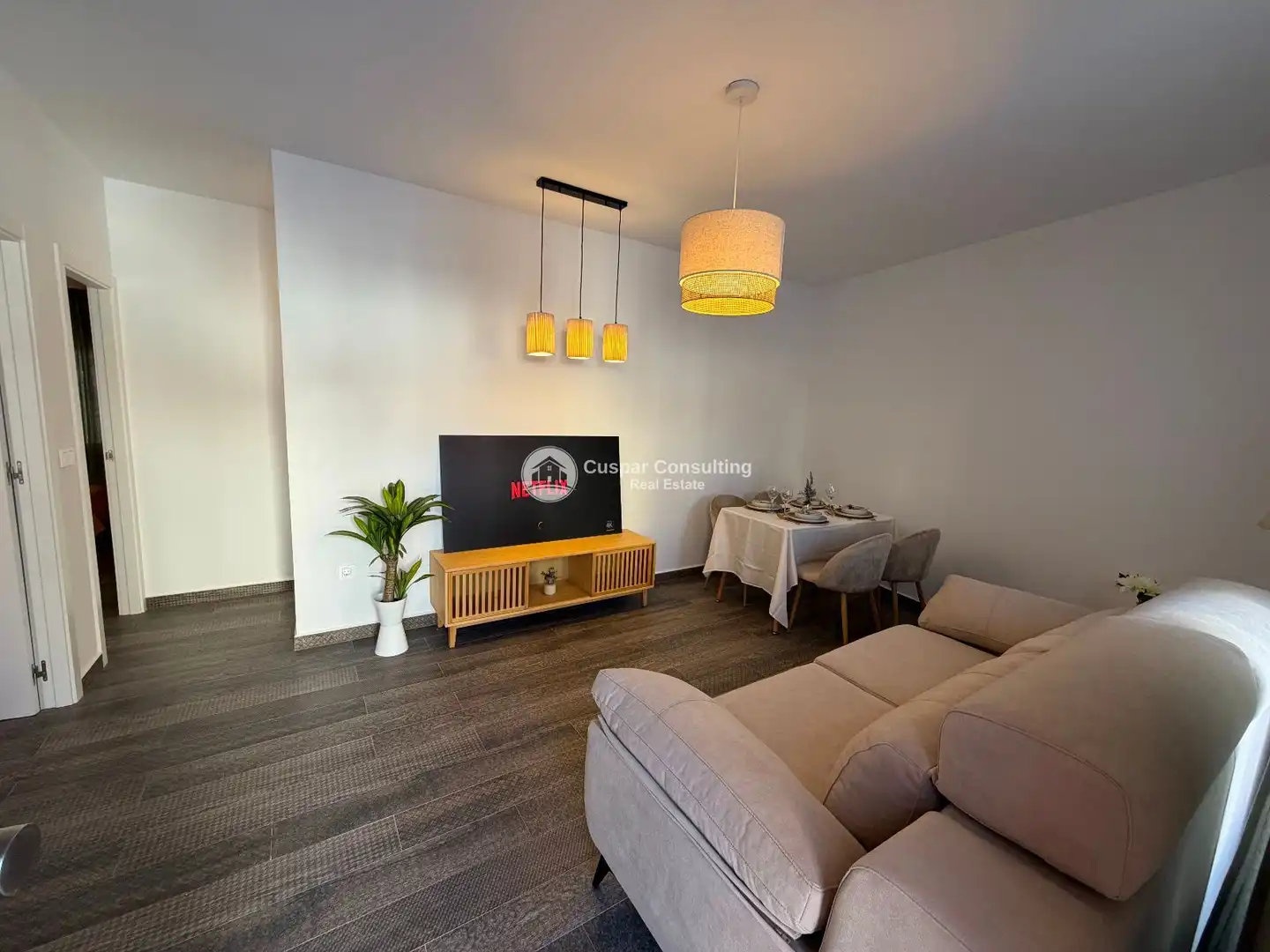 Wohnzimmer von Einfamilien-Reihenhaus zur Miete in San Javier mit Klimaanlage, Heizung und Privatgarten