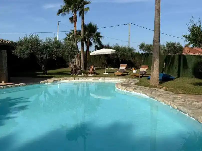 Piscina de Finca rústica de lloguer en Manises amb Aire condicionat, Jardí privat i Traster
