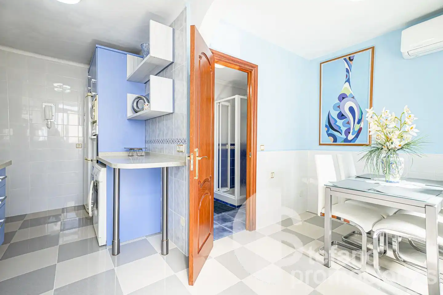 Baño de Piso de alquiler en Málaga con Aire acondicionado, Terraza y Amueblado