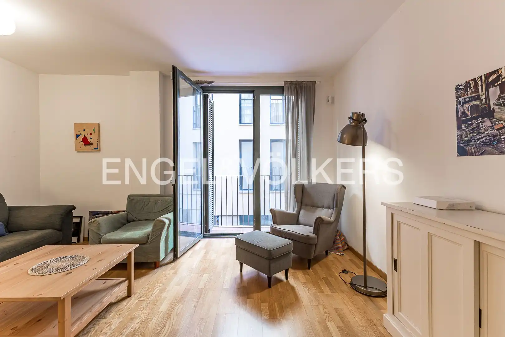 Sala de estar de Piso en venta en Barcelona con Aire acondicionado, Calefacción y Parquet
