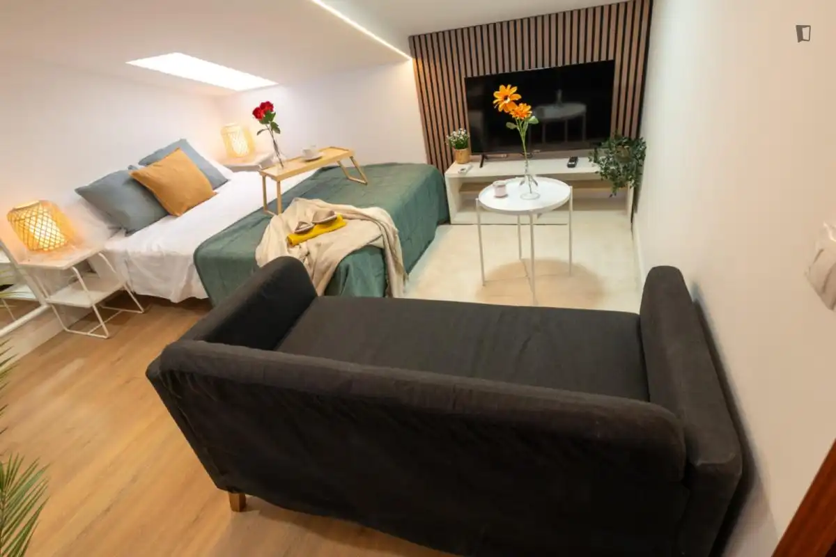 Wohnzimmer von Wohnung zur Miete in Madrid mit Klimaanlage, Möbliert und Waschmaschine