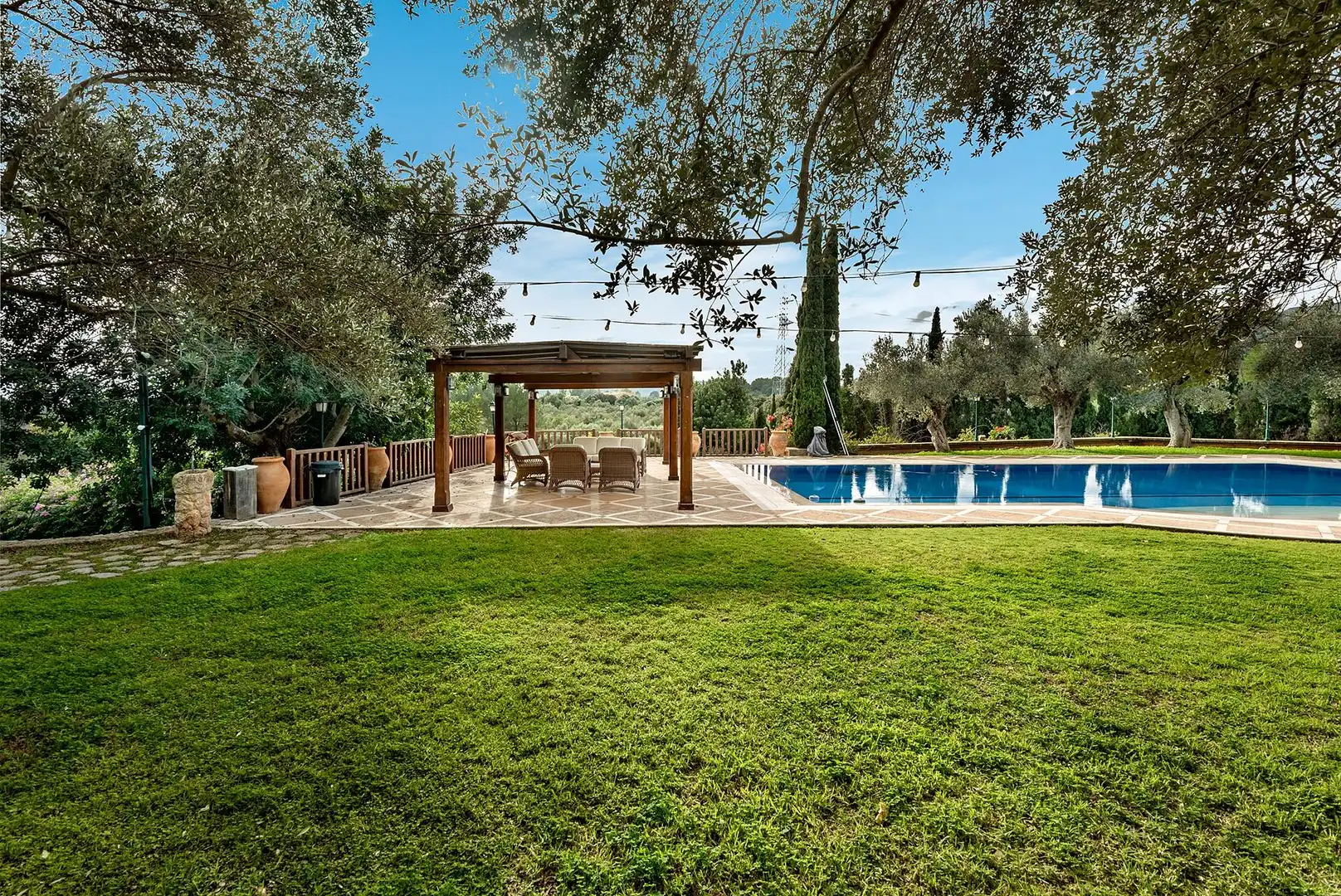 Piscina de Finca rústica de alquiler en  Palma de Mallorca con Aire acondicionado, Calefacción y Jardín privado