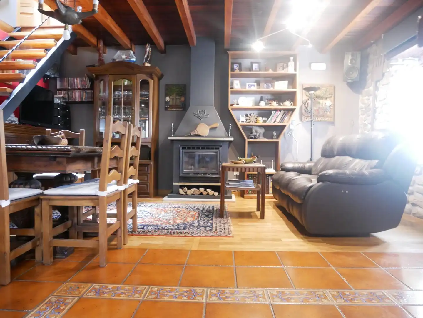 Sala d'estar de Casa adosada en venda en Arrankudiaga / Zollo amb Calefacció i Jardí privat