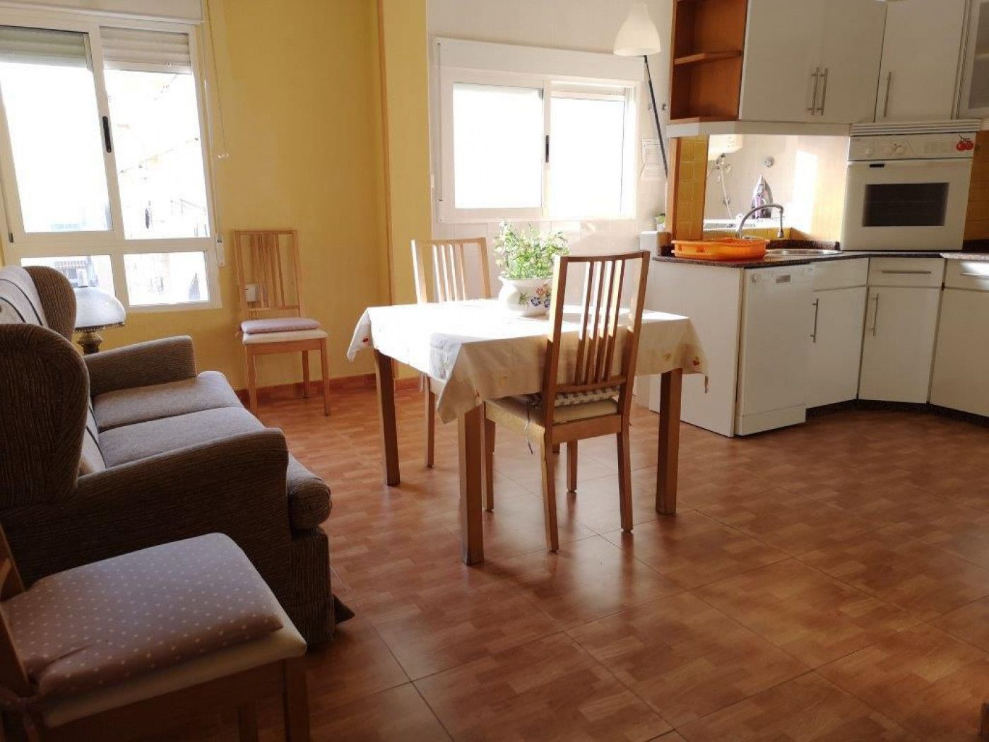 Dining room of Flat to rent in Cartagena  with Air Conditioner and Parquet flooring