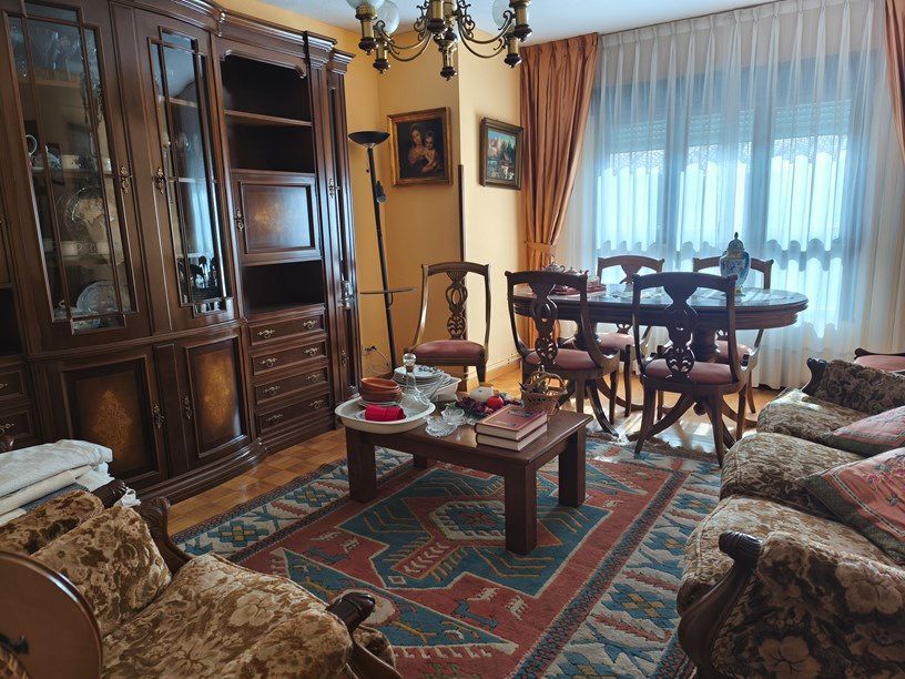 Living room of Flat for sale in Aller  with Heating, Storage room and Furnished