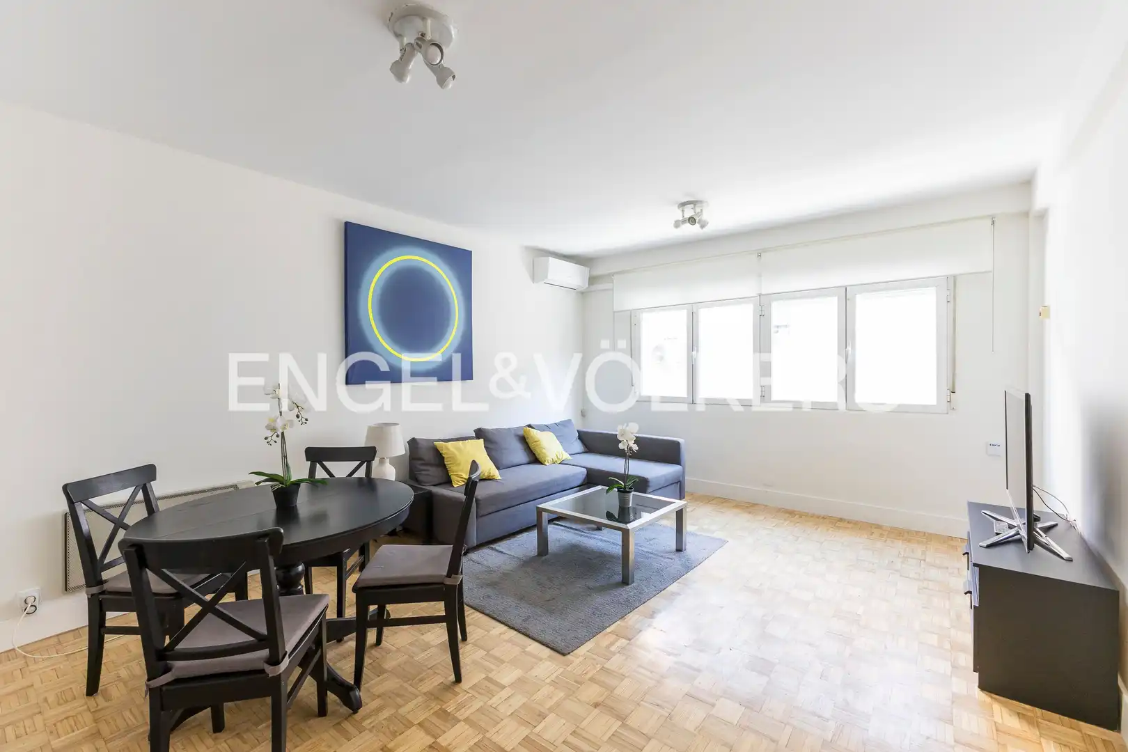 Wohnzimmer von Wohnung zur Miete in Madrid mit Klimaanlage und Heizung
