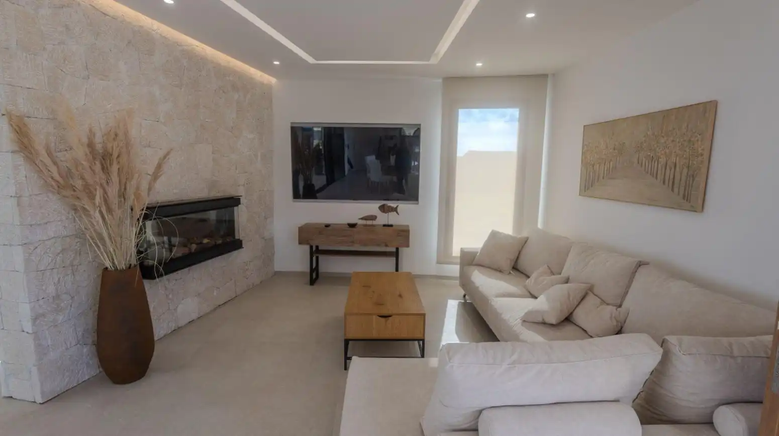Sala d'estar de Casa o xalet de lloguer en Muro amb Aire condicionat, Calefacció i Jardí privat