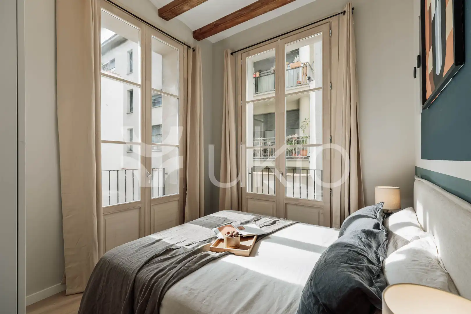 Habitación de Apartamento de alquiler en Barcelona con Aire acondicionado, Calefacción y Amueblado
