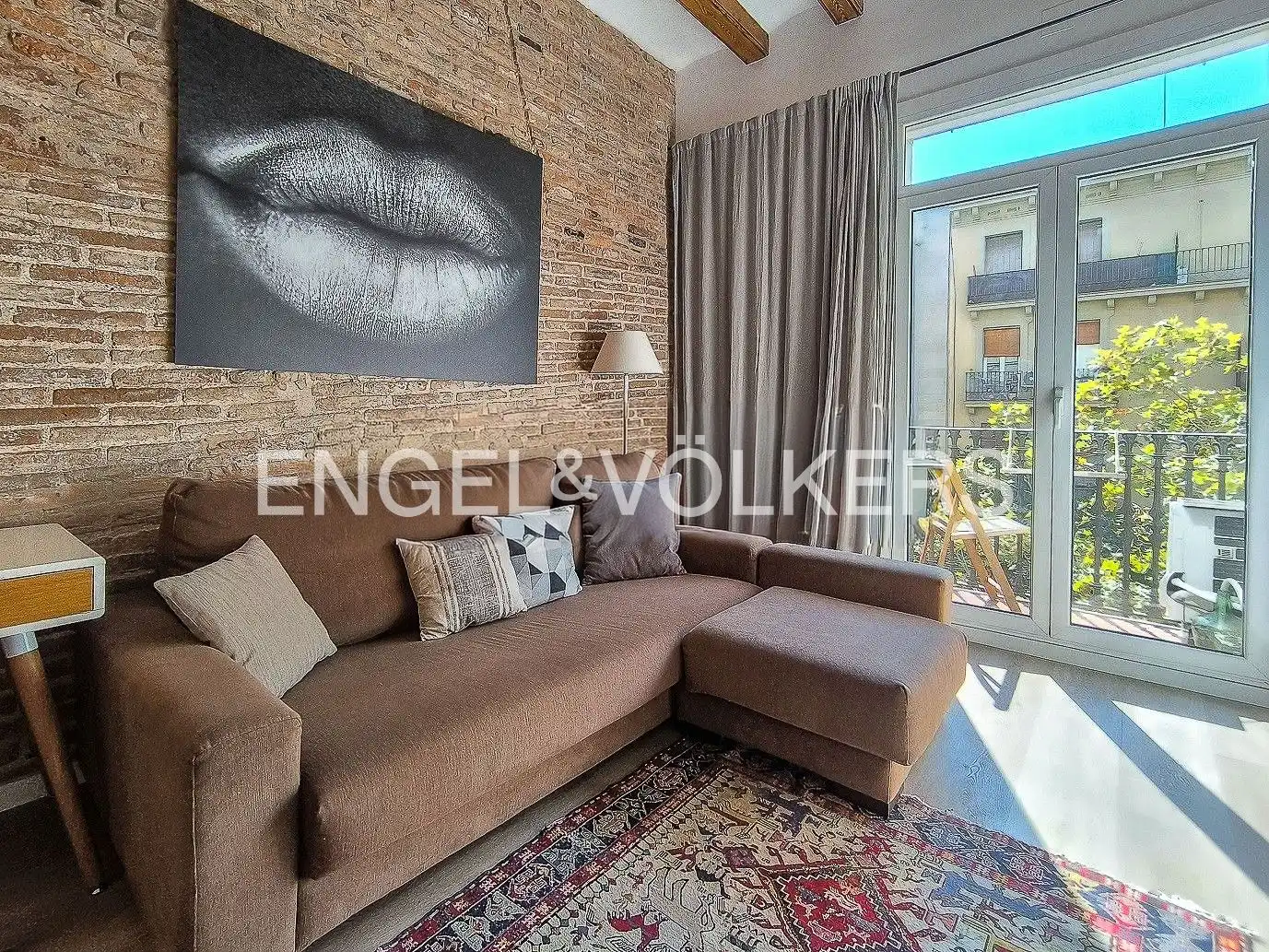 Sala de estar de Piso de alquiler en  Barcelona Capital con Aire acondicionado, Calefacción y Parquet