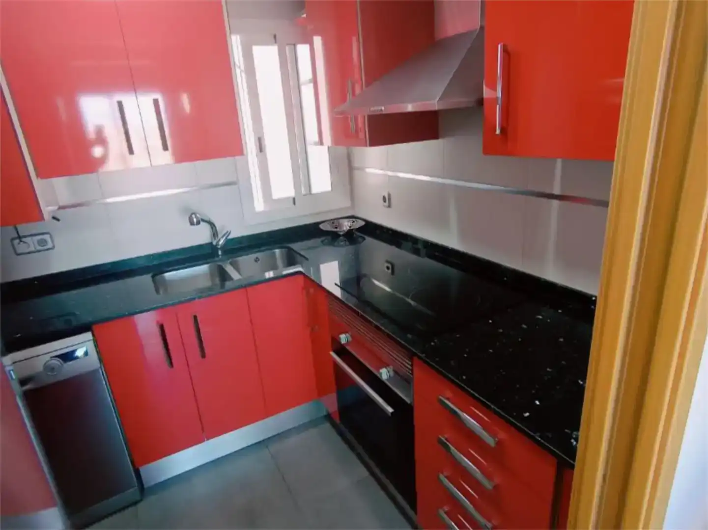 Küche von Wohnung zur Miete in Barcelona mit Klimaanlage, Parkett und Möbliert