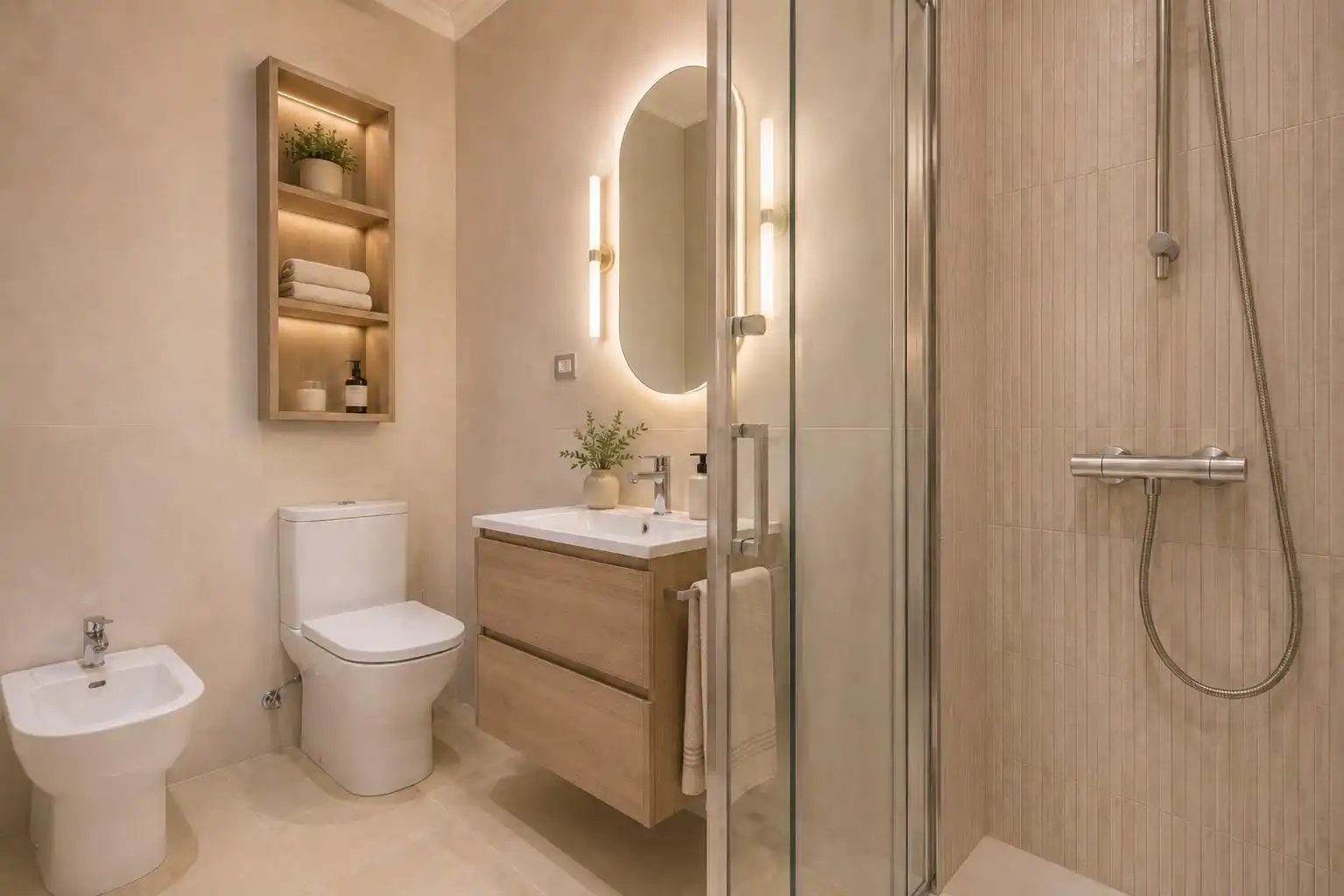 Badezimmer von Wohnung zum Verkauf in Bilbao  mit Heizung, Terrasse und Möbliert