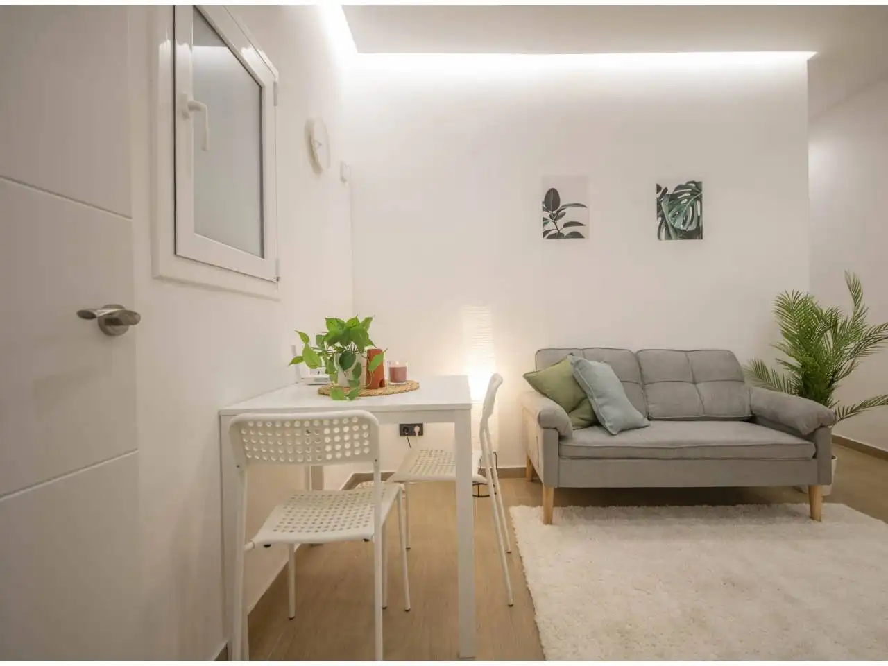 Wohnzimmer von Wohnung zum Verkauf in L'Hospitalet de Llobregat mit Klimaanlage, Parkett und Terrasse