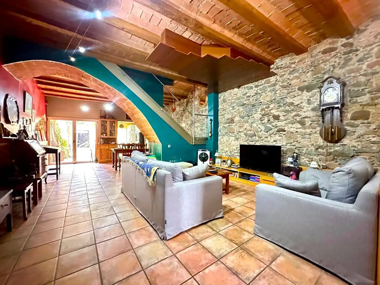 Wohnzimmer von Haus oder Chalet zum Verkauf in Granollers mit Klimaanlage, Privatgarten und Terrasse