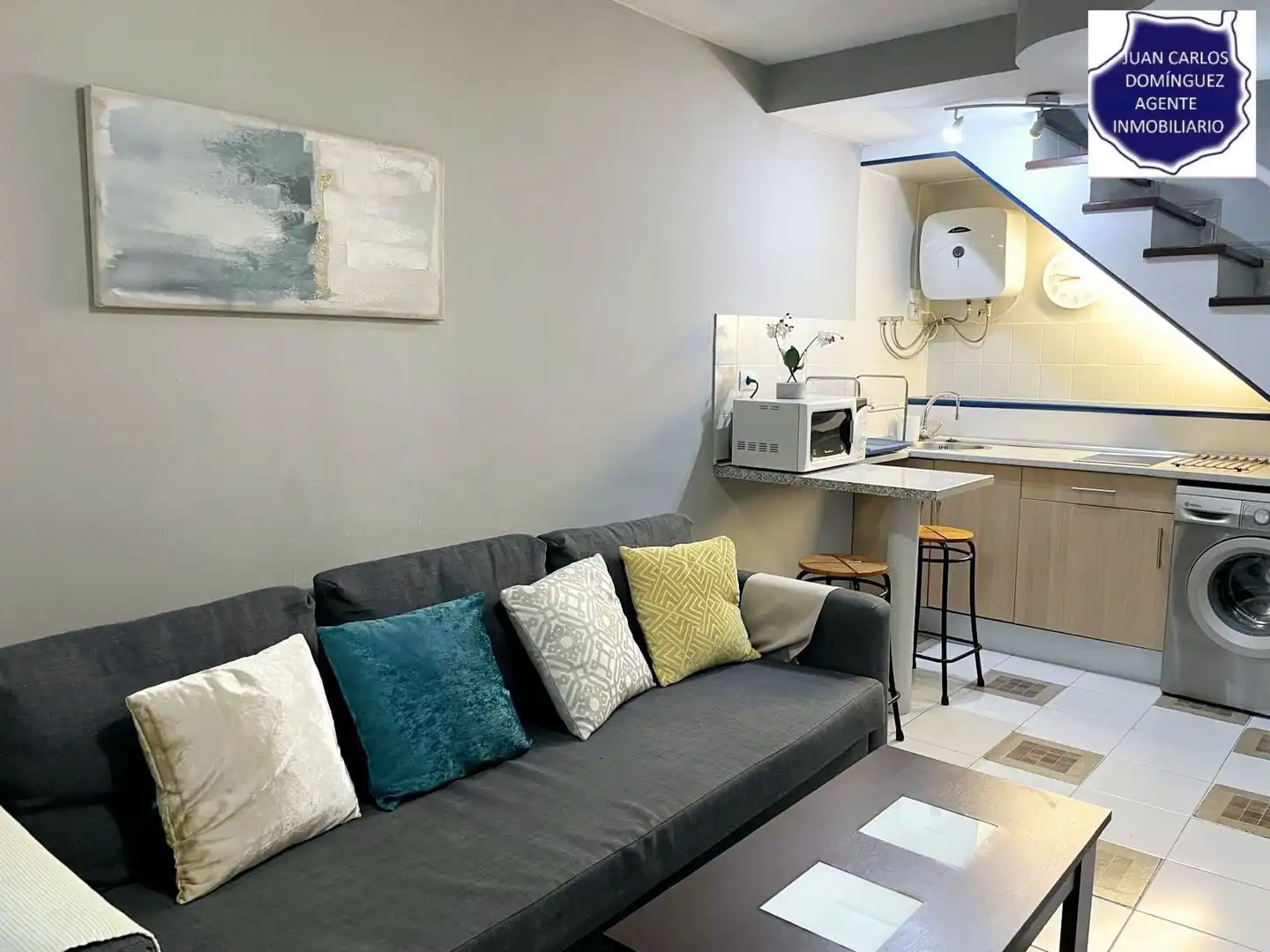 Wohnzimmer von Maisonette zur Miete in San Bartolomé de Tirajana mit Terrasse, Möbliert und Gemeinschaftspool
