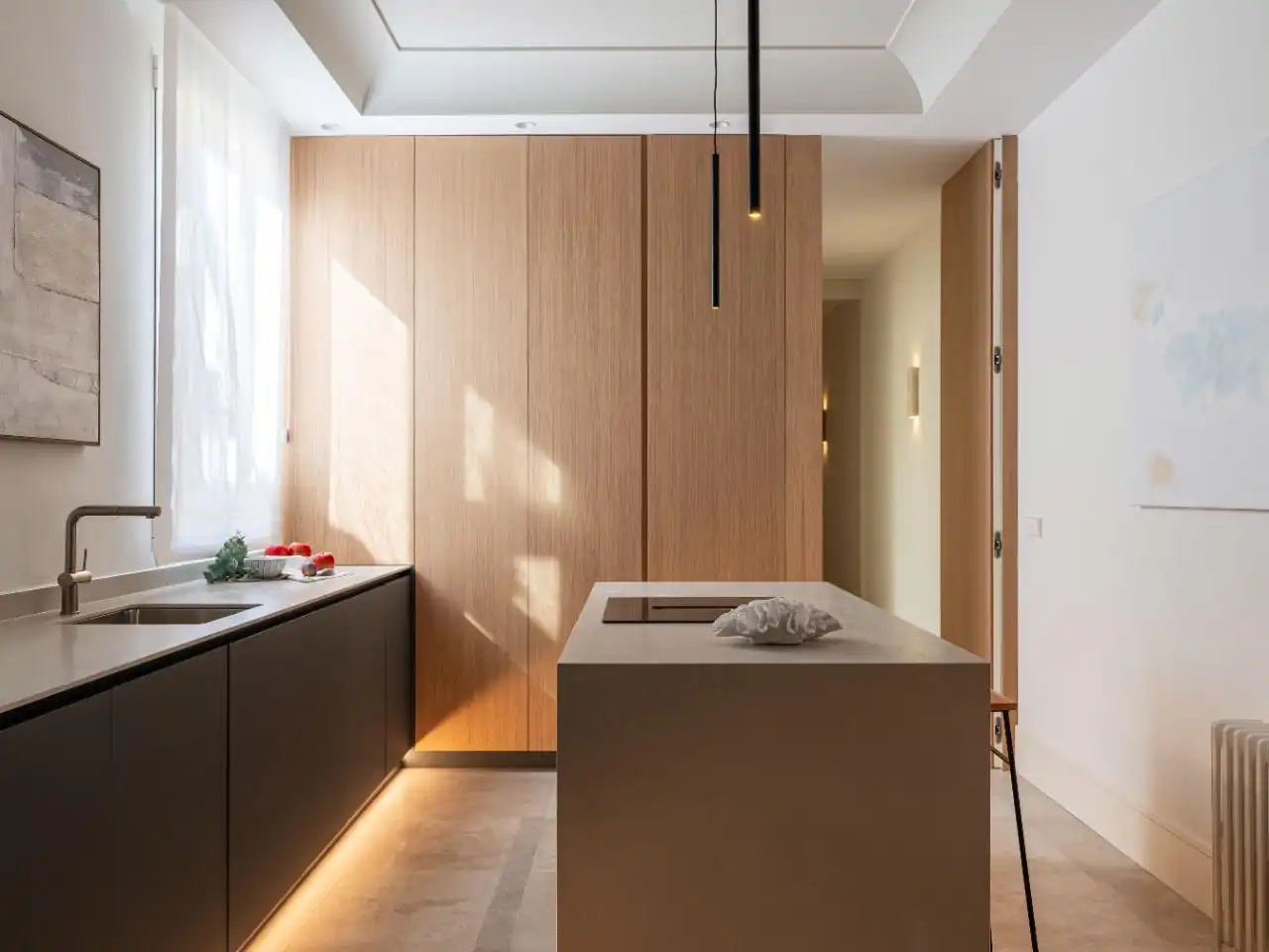 Kitchen of Flat for sale in  Madrid Capital  with Air Conditioner and Balcony