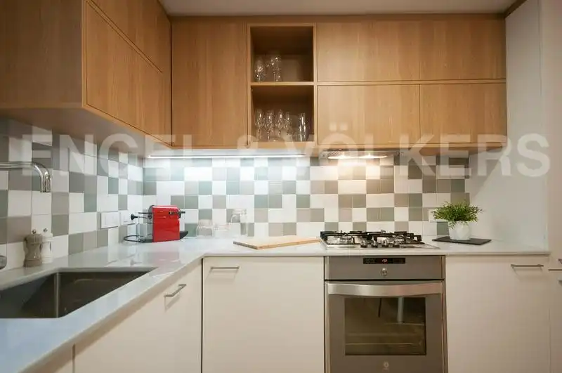 Cocina de Piso de alquiler en Barcelona con Aire acondicionado, Calefacción y Parquet