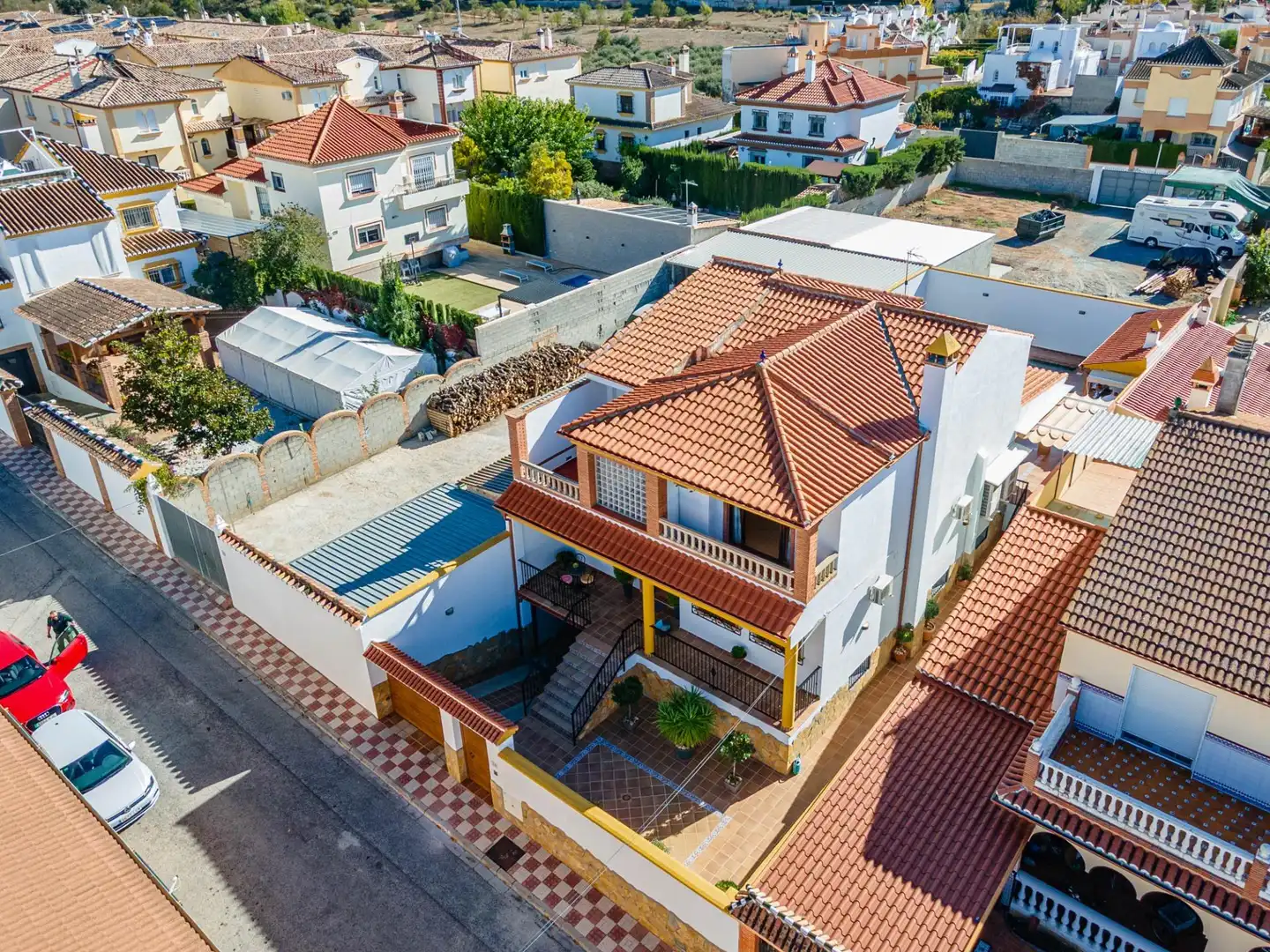 Vista exterior de Casa o chalet en venta en Albolote con Aire acondicionado, Calefacción y Terraza