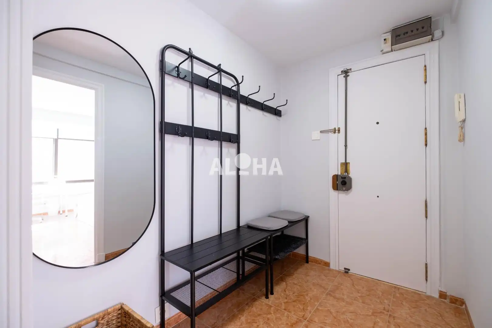 Dormitori de Apartament de lloguer en Moncada amb Aire condicionat, Moblat i Balcó