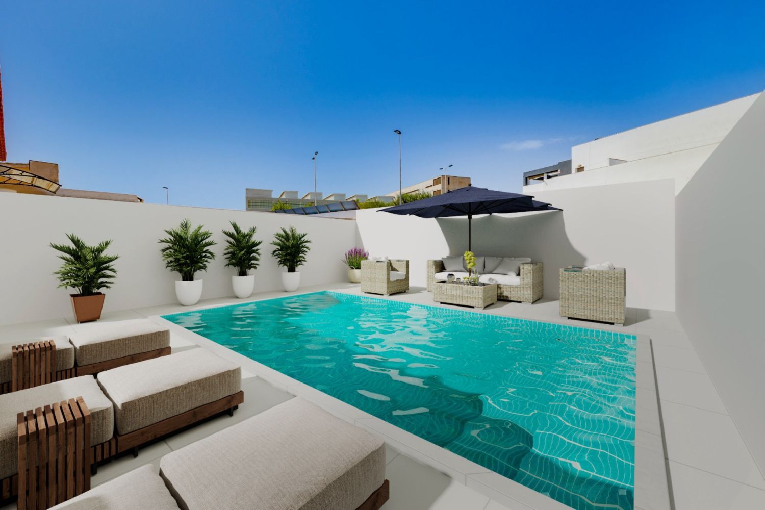 Piscina de Casa o xalet en venda en Torrevieja amb Aire condicionat, Terrassa i Traster
