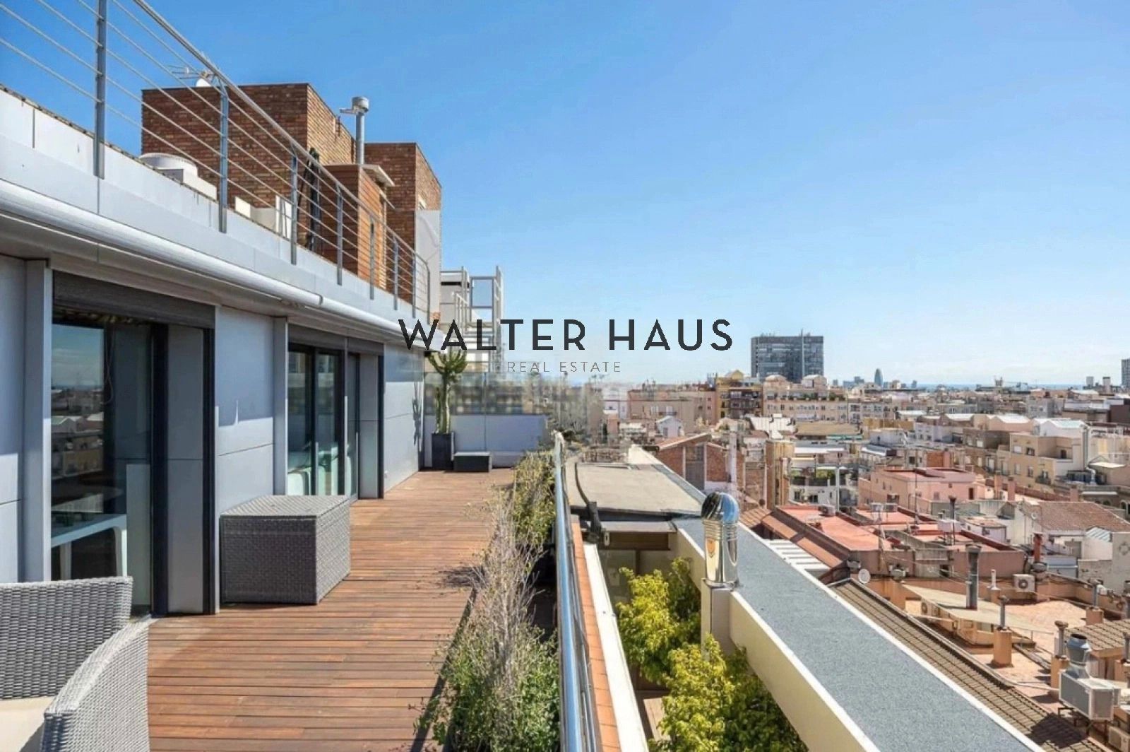 Terrasse von Dachboden zur Miete in  Barcelona Capital mit Klimaanlage, Heizung und Terrasse