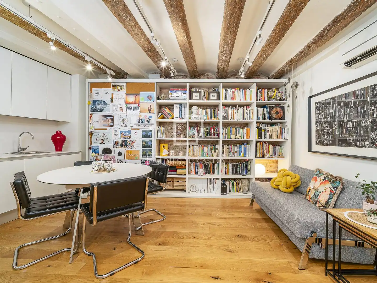 Sala de estar de Piso en venta en Barcelona con Aire acondicionado, Calefacción y Parquet
