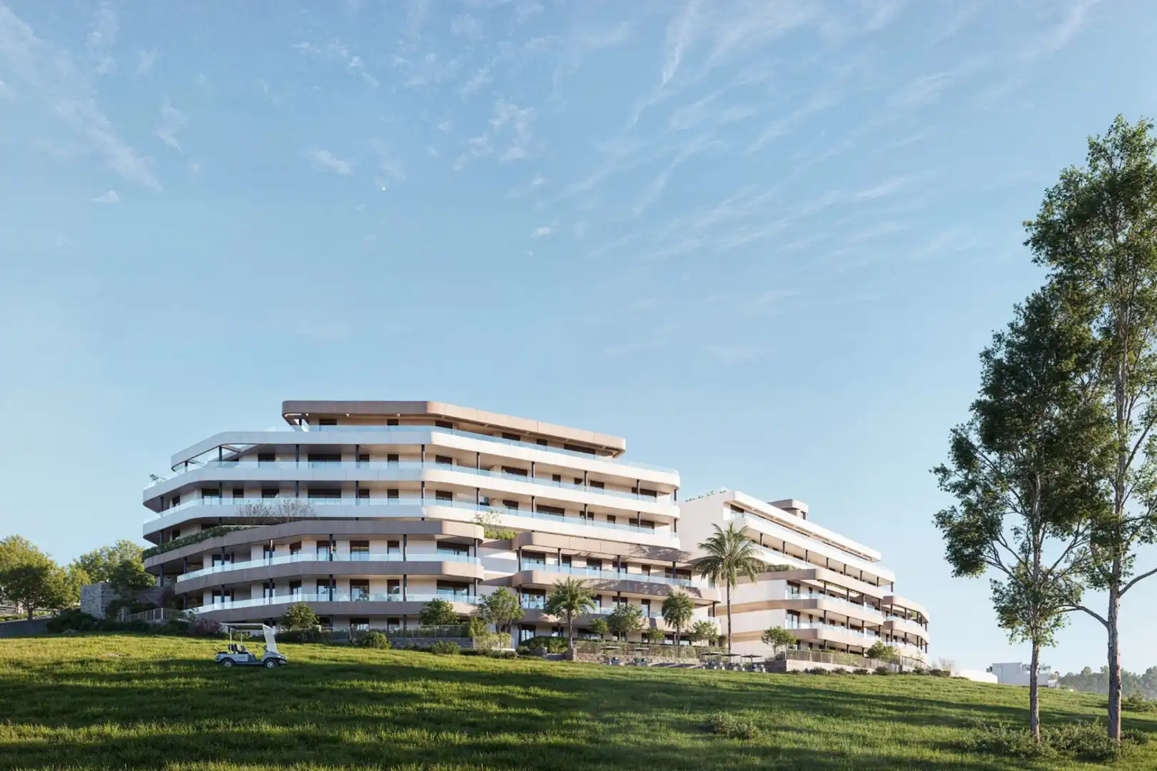 Vista exterior de Planta baja en venta en Estepona con Aire acondicionado, Jardín privado y Terraza
