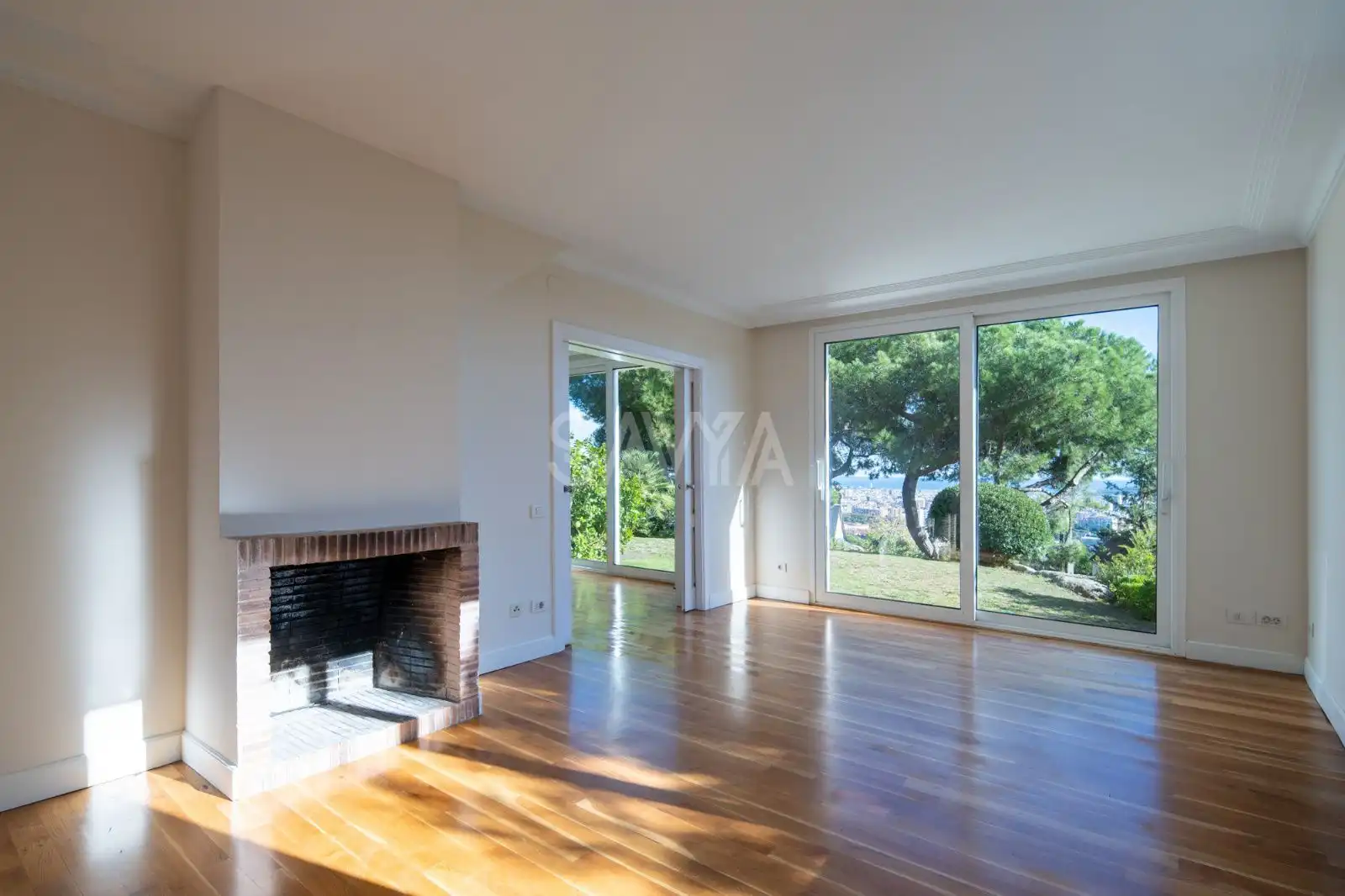 Sala de estar de Casa o chalet de alquiler en Barcelona con Aire acondicionado, Calefacción y Parquet