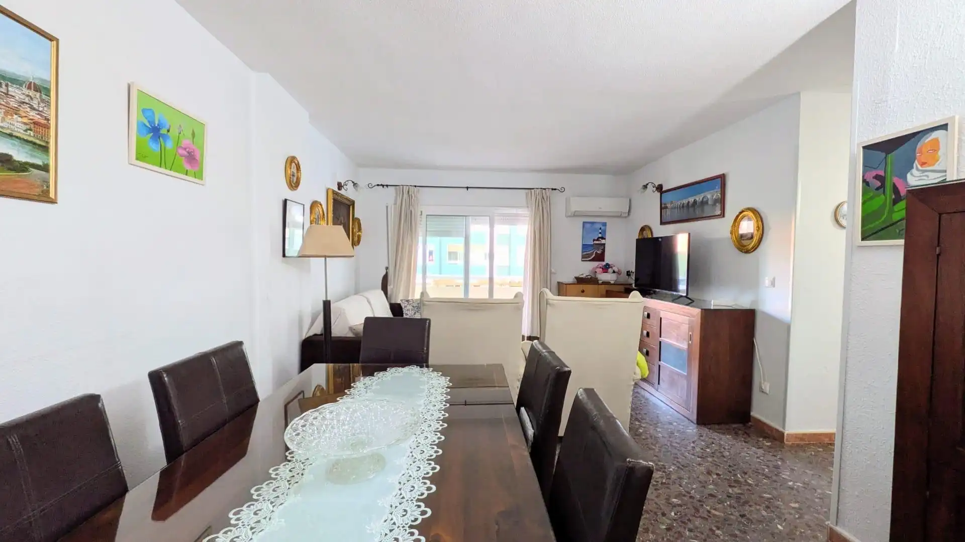 Sala de estar de Apartamento de alquiler en Fuengirola con Aire acondicionado, Calefacción y Terraza