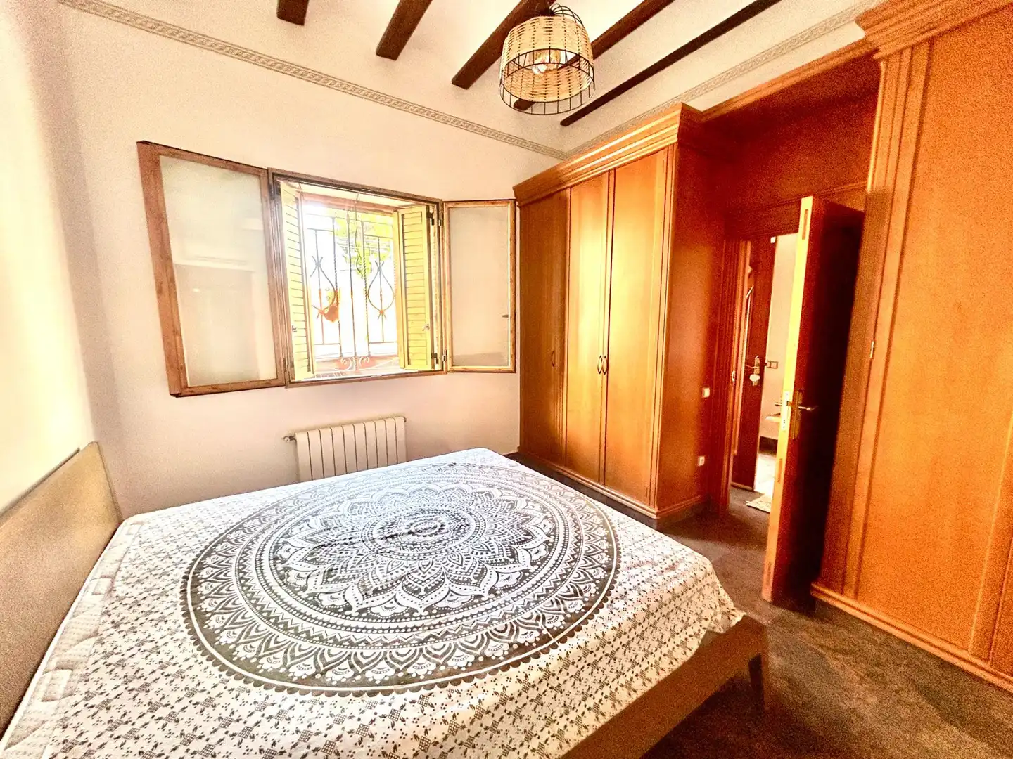 Schlafzimmer von Haus oder Chalet zur Miete in Rafelbuñol / Rafelbunyol mit Klimaanlage, Heizung und Privatgarten