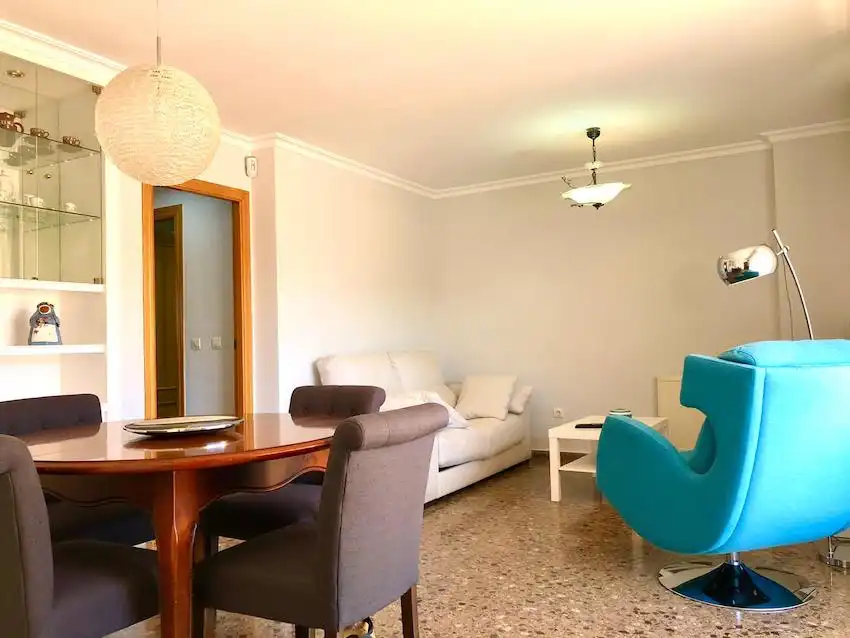 Sala de estar de Ático de alquiler en Valencia con Terraza y Amueblado