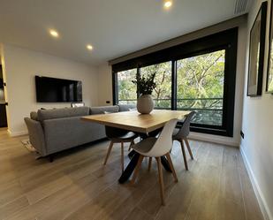 Dining room of Apartment to rent in  Barcelona Capital  with Air Conditioner, Parquet flooring and Terrace