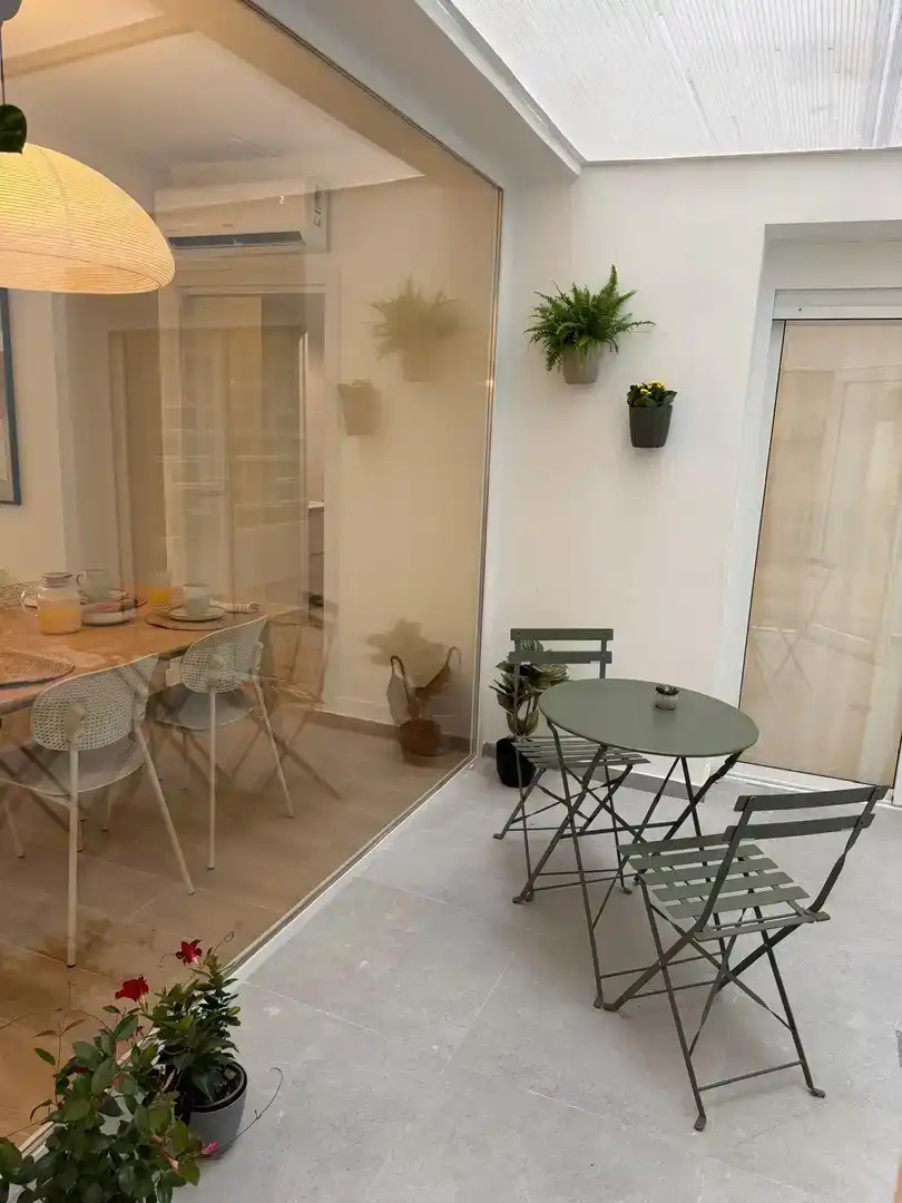 Terrasse von Erdgeschoss zur Miete in Sueca mit Klimaanlage, Parkett und Möbliert