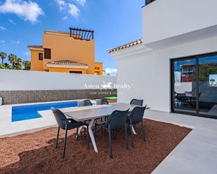 Exterior view of Single-family semi-detached for sale in San Miguel de Abona  with Air Conditioner, Terrace and Swimming Pool