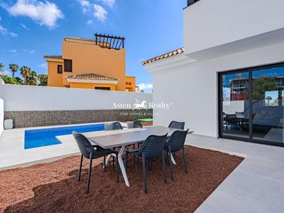 Exterior view of Single-family semi-detached for sale in San Miguel de Abona  with Air Conditioner, Terrace and Swimming Pool