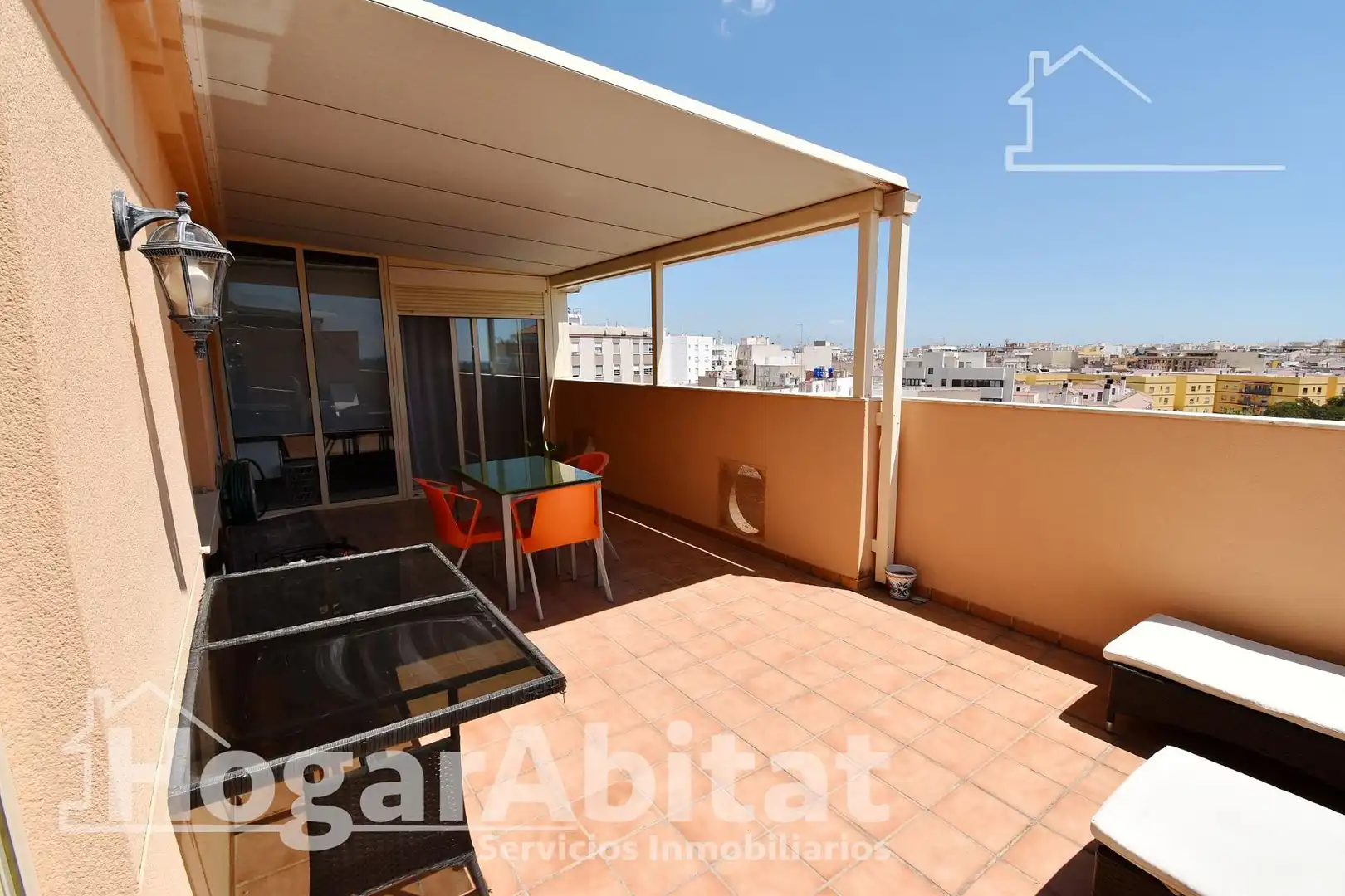 Terrasse von Dachboden zum Verkauf in Burriana / Borriana mit Klimaanlage, Heizung und Terrasse