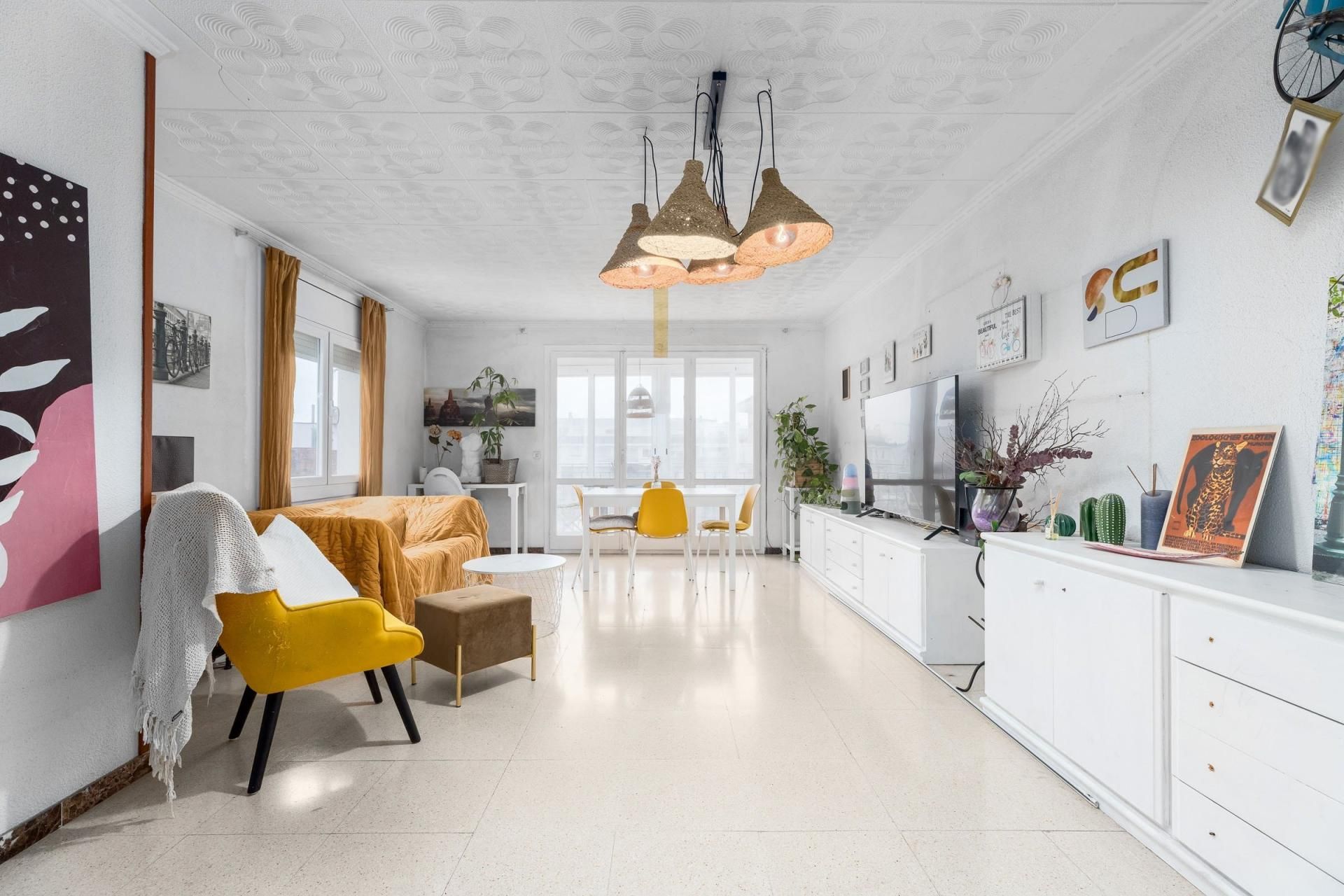 Sala de estar de Piso en venta en Pineda de Mar con Terraza y Balcón