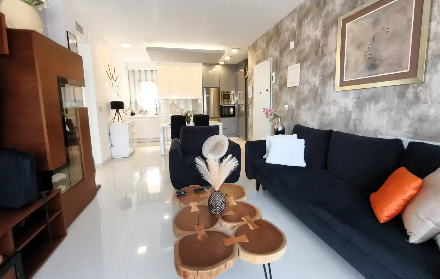 Sala de estar de Apartamento en venta en Pilar de la Horadada con Calefacción, Piscina y Amueblado