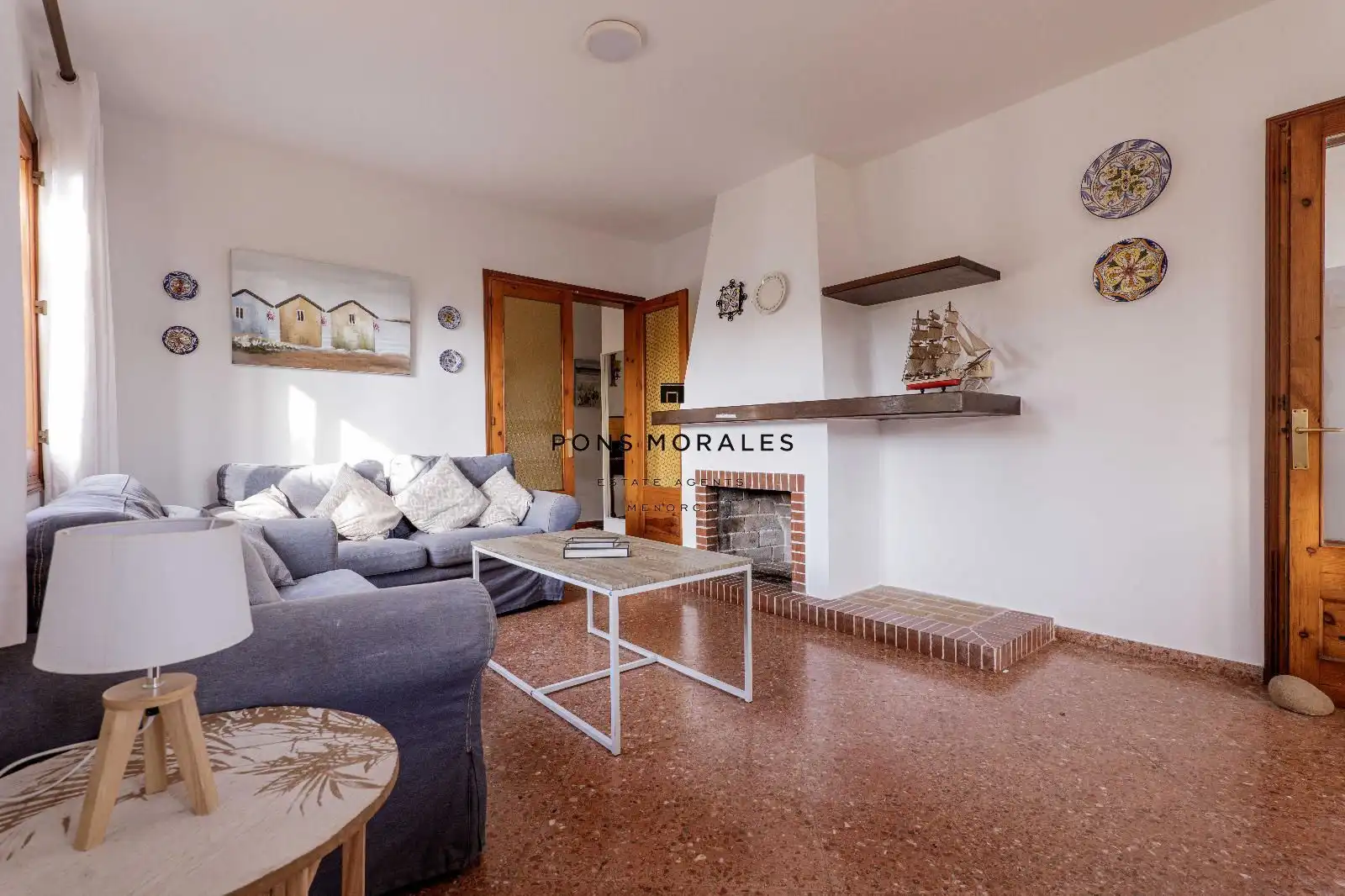 Sala d'estar de Casa o xalet en venda en Ciutadella de Menorca amb Aire condicionat, Terrassa i Piscina