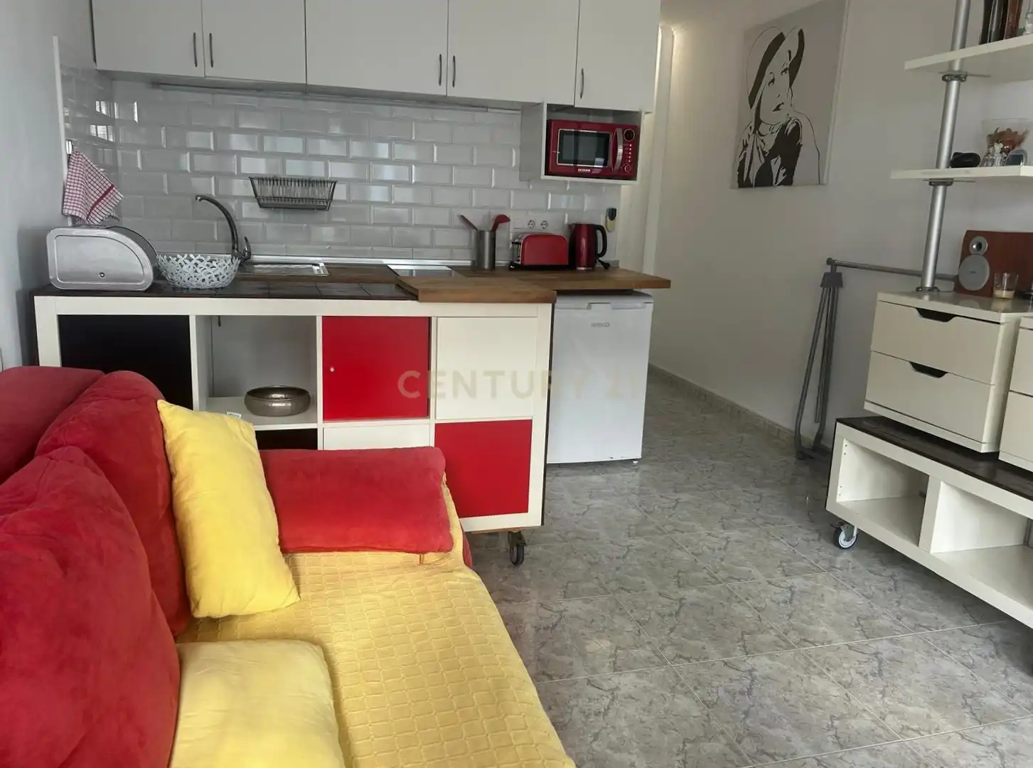 Cocina de Apartamento en venta en Calpe / Calp con Aire acondicionado, Jardín privado y Microondas