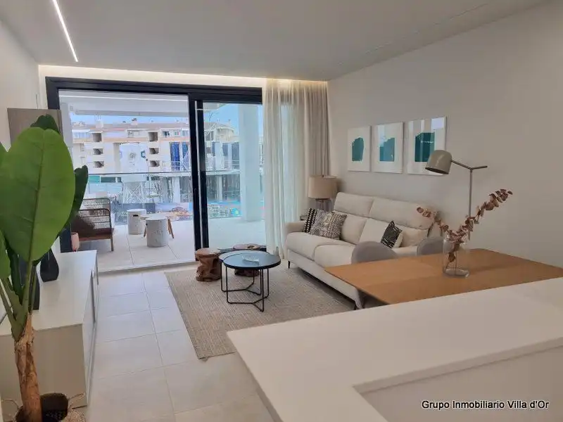 Sala de estar de Ático en venta en Dénia con Aire acondicionado, Calefacción y Piscina comunitaria
