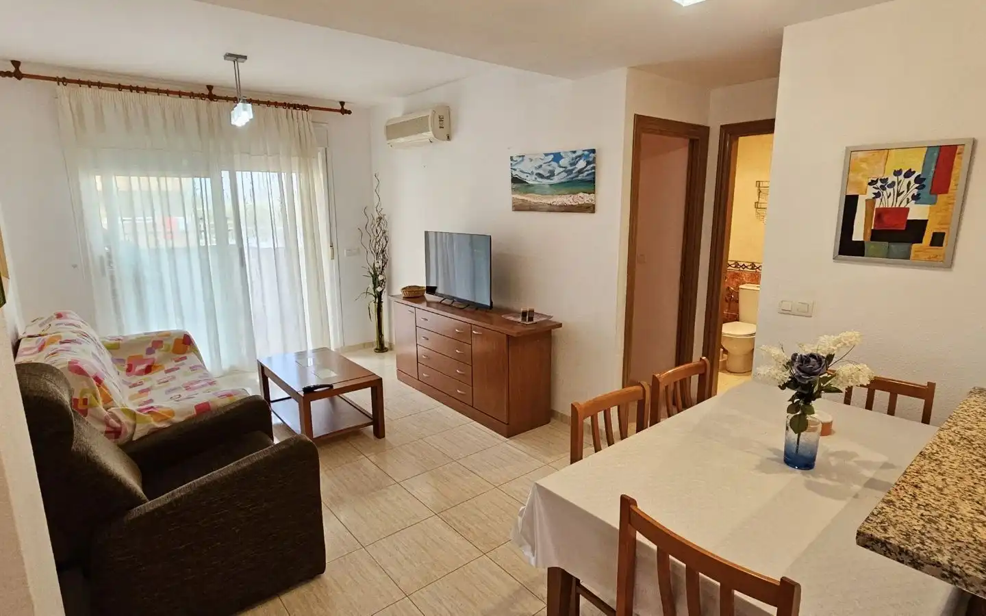 Sala d'estar de Apartament en venda en Oropesa del Mar / Orpesa amb Aire condicionat, Calefacció i Terrassa