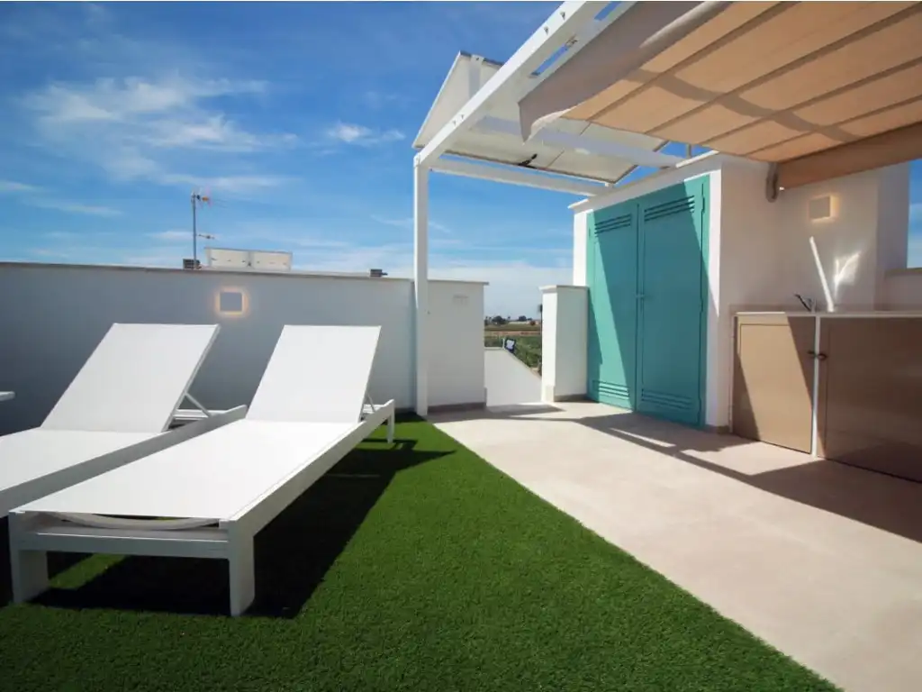Terraza de Casa o chalet en venta en Pilar de la Horadada con Aire acondicionado, Jardín privado y Piscina
