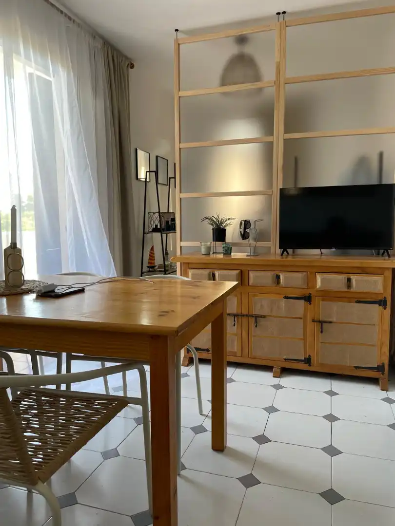Menjador de Apartament en venda en Peñíscola / Peníscola amb Calefacció, Terrassa i Moblat
