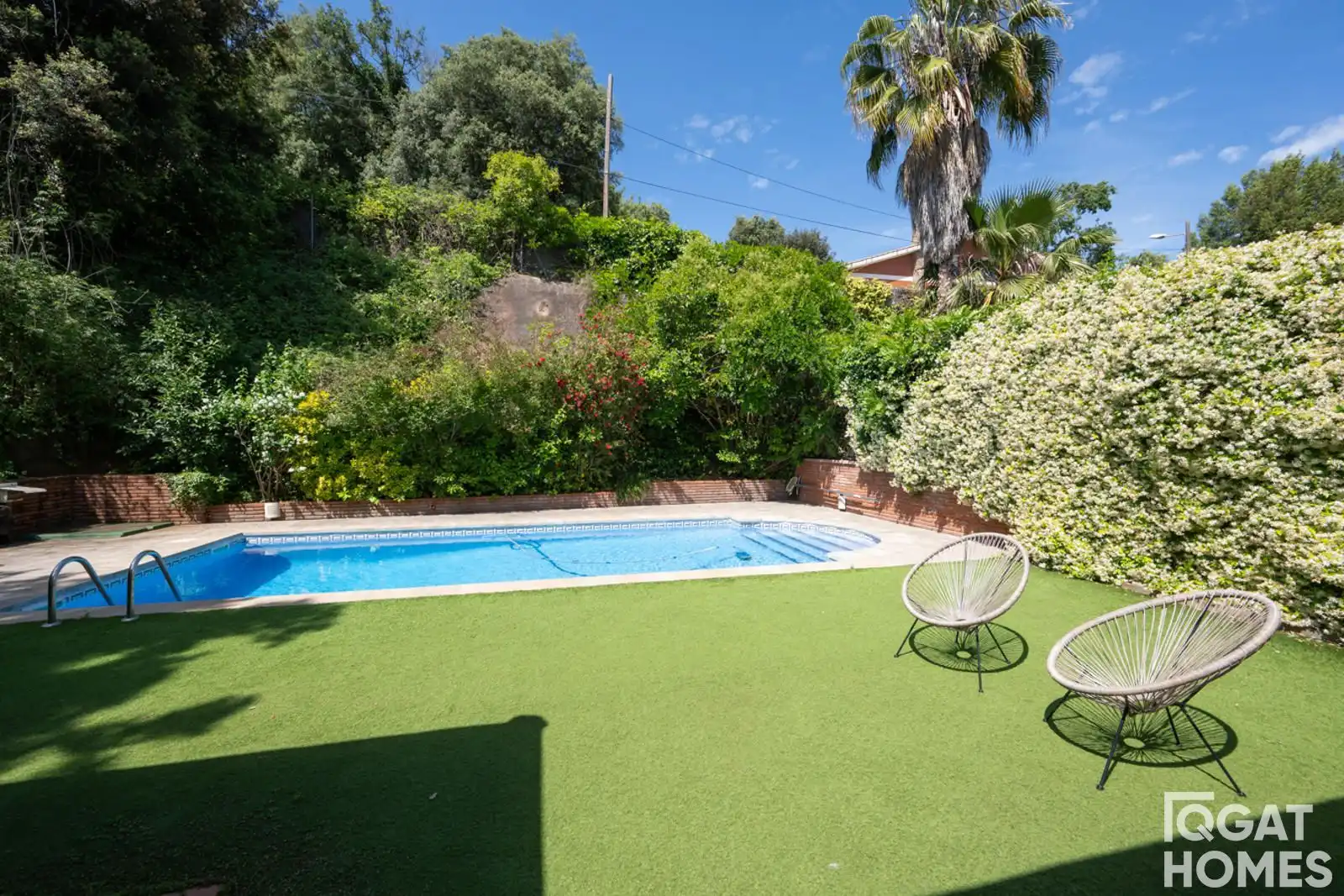 Swimming pool of Houses for sale in Sant Cugat del Vallès  with Heating, Terrace and Storage room
