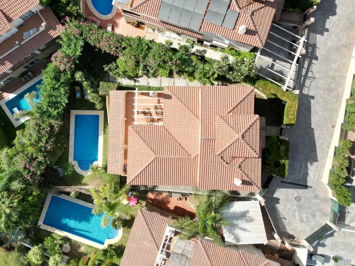 Exterior view of Houses for sale in Mijas  with Air Conditioner, Heating and Private garden