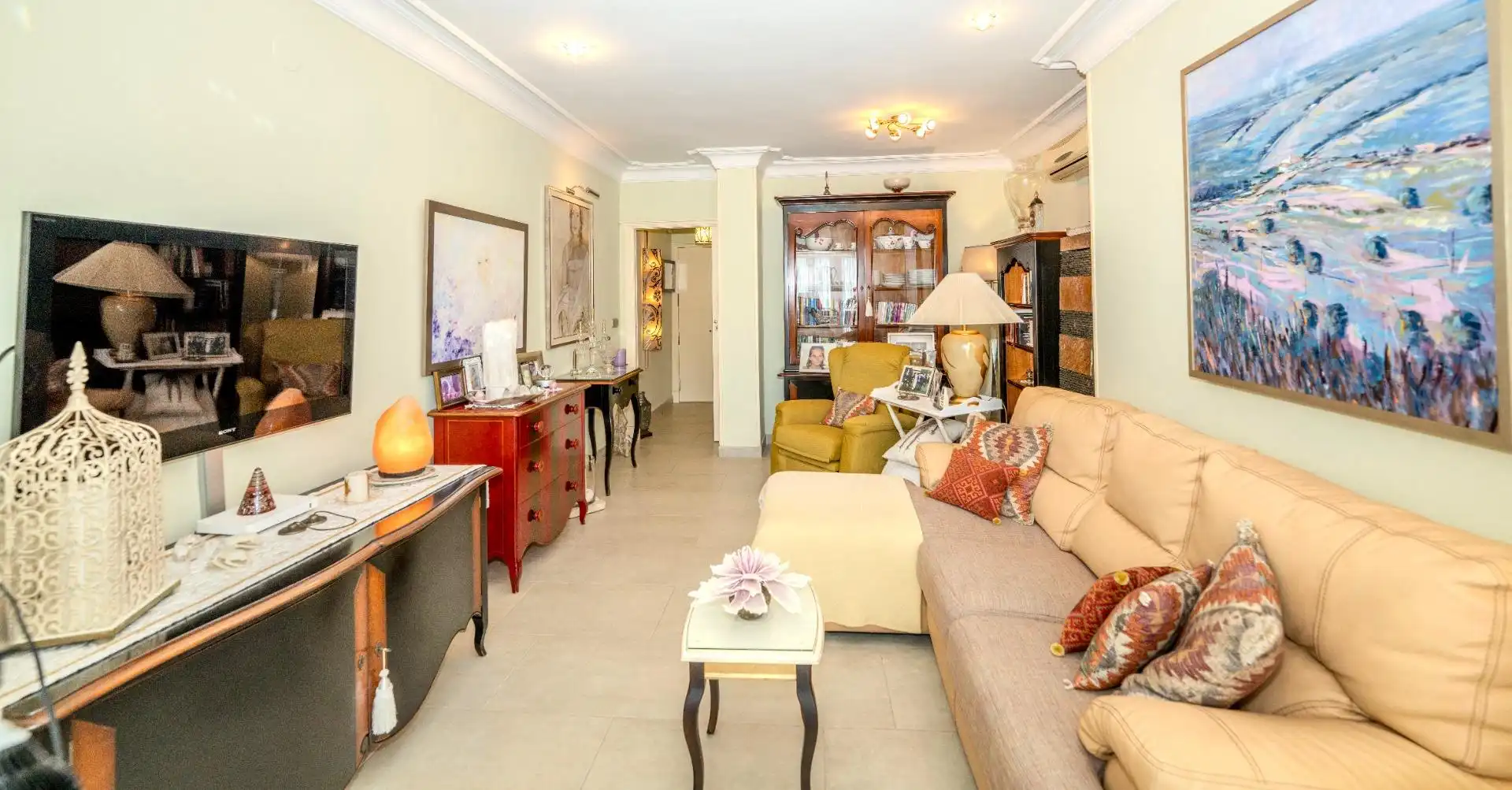 Sala d'estar de Apartament en venda en Ayamonte amb Aire condicionat, Calefacció i Moblat
